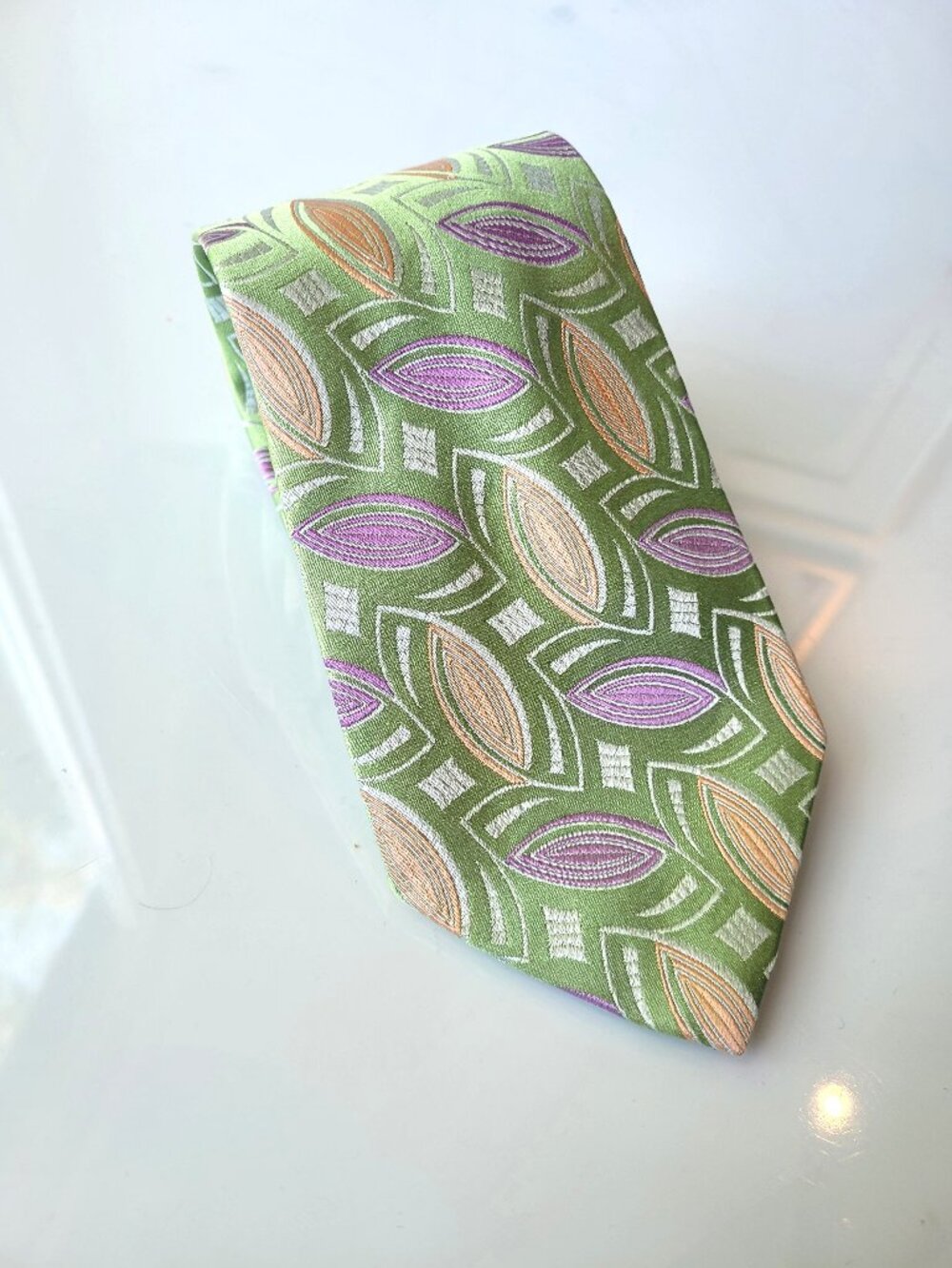 Vintage Men's French Luxury 100% Silk Tie Touche Final